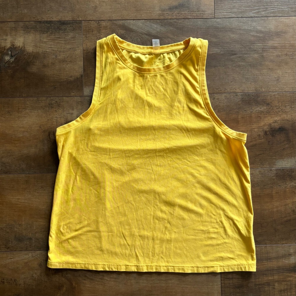 Beyond Yoga Featherweight Rebalance Athletic Tank Top Yellow Women's Size Medium